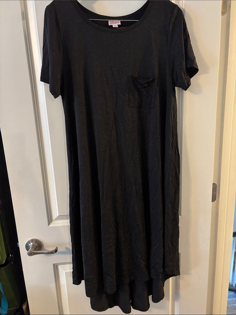 LuLaRoe Black Carly Dress with Subtle Sparkle